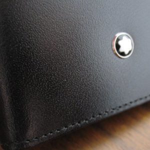 SOLD! Montblanc Meisterstück Wallet Black Leather Business Card Holder Wallet